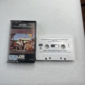 AC/DC ACDC Cassette Tape Dirty Deeds Done Dirt Cheap 1976 Angus Young USA